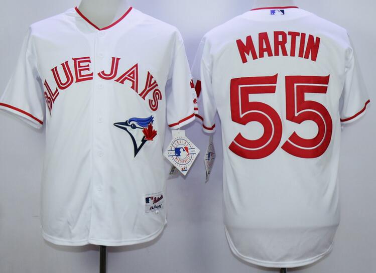 Toronto Blue Jays 55 Russell Martin white red men MLB baseball Jerseys