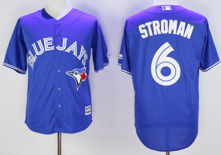 Toronto Blue Jays 6 Marcus Stroman Blue majestic baseball jersey