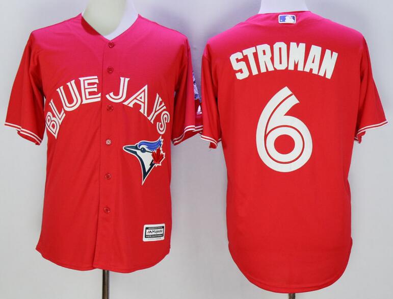 Toronto Blue Jays 6 Marcus Stroman red Majestic baseball jerseys