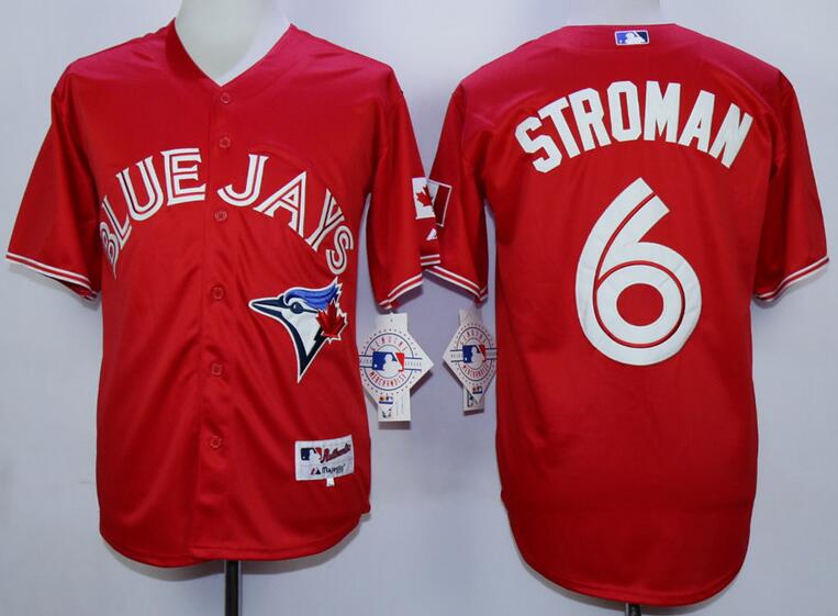 Toronto Blue Jays 6 Marcus Stroman red men mlb baseball jerseys