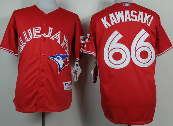 Toronto Blue Jays 66 Munenori Kawasaki red men baseball mlb Jerseys