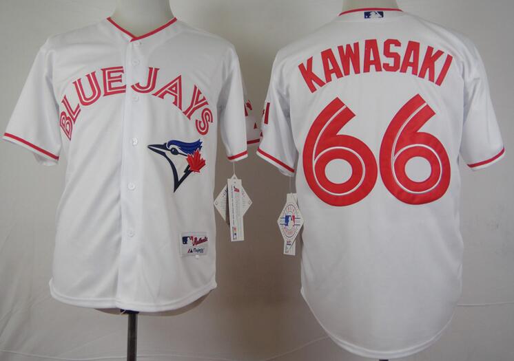 Toronto Blue Jays 66 Munenori Kawasaki white red men baseball mlb Jerseys