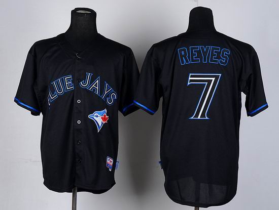 Toronto Blue Jays 7 Jose Reyes Black MLB men baseball Jerseys