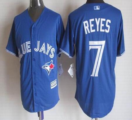 Toronto Blue Jays 7 Jose Reyes blue Majestic men mlb baseball  jerseys