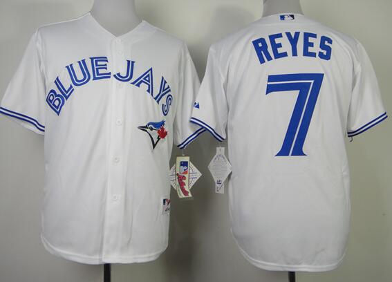 Toronto Blue Jays 7 Jose Reyes white MLB men baseball Jerseys