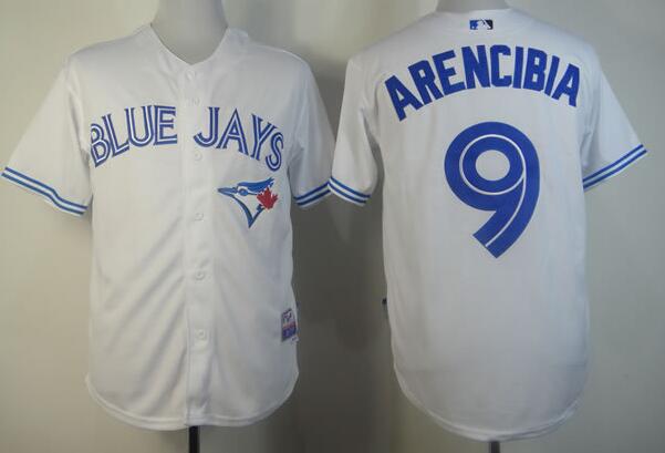 Toronto Blue Jays 9 J.P. Arencibia MLB White baseball jerseys