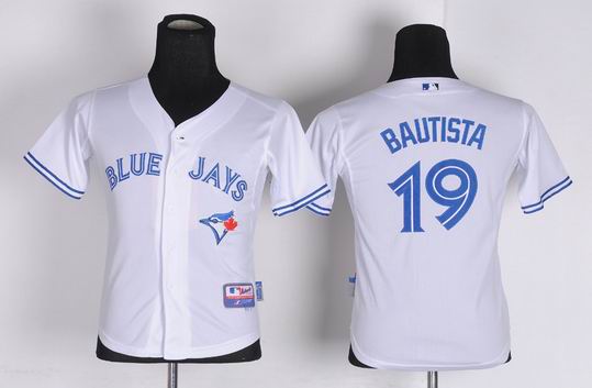 Toronto Blue Jays BAUTISTA 19# MLB Kid Jerseys white