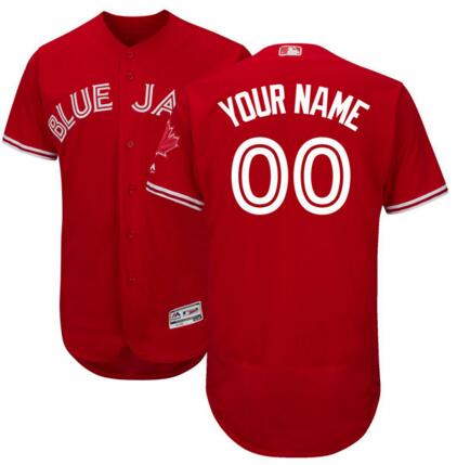 Toronto Blue Jays Majestic Road red Flex Base Authentic Collection Custom Jerse