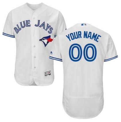 Toronto Blue Jays Majestic Road white Flex Base Authentic Collection Custom Jersey3