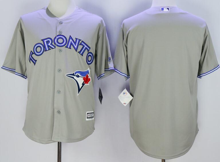 Toronto Blue Jays blank grey Majestic men MLB baseball Jerseys