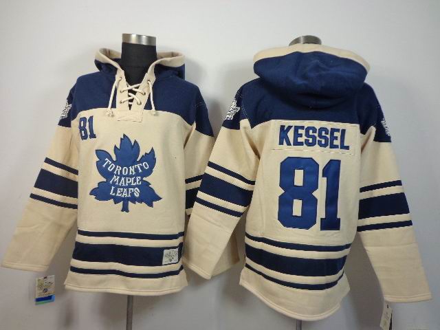 Toronto Maple Leafs #81 Phil Kessel beige drak Blue NHL Hooded Sweatshirt