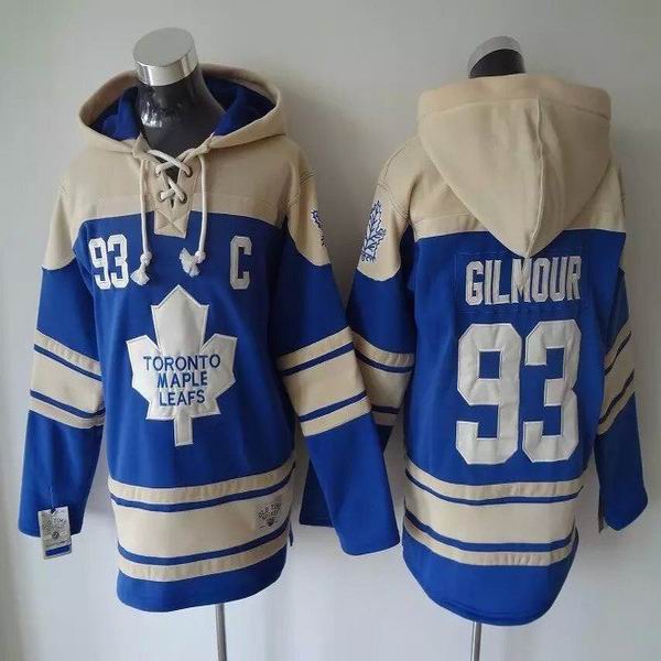 Toronto Maple Leafs #93 Doug Gilmour beige Blue NHL Hooded Sweatshirt