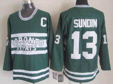 Toronto Maple Leafs 13 Mats Sundin green men nhl ice hockey  jerseys