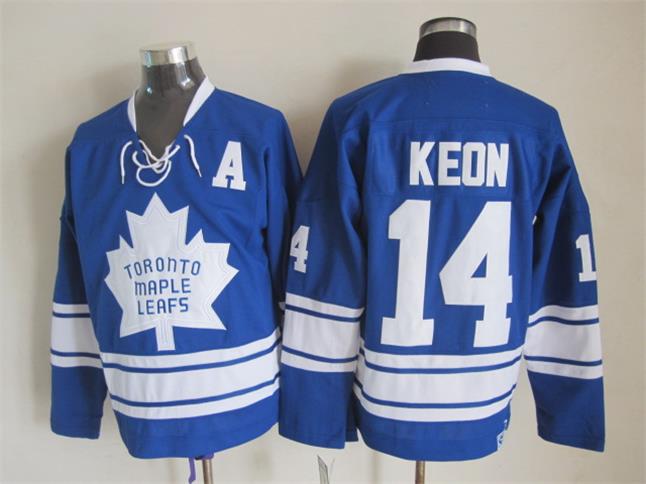 Toronto Maple Leafs 14 Dave Keon blue CCM NHL hockey Jersey