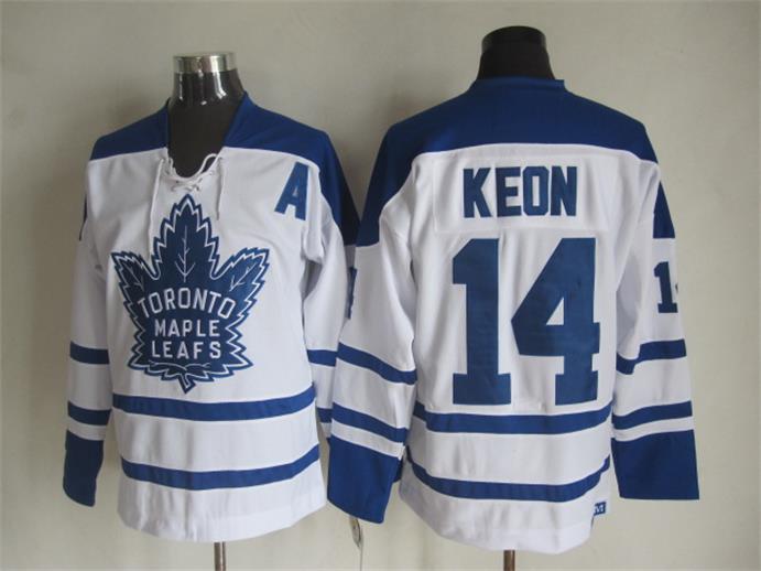 Toronto Maple Leafs 14 Dave Keon white CCM Ice hockey Jersey A patch