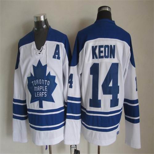 Toronto Maple Leafs 14 Dave Keon white CCM NHL hockey Jersey A patch