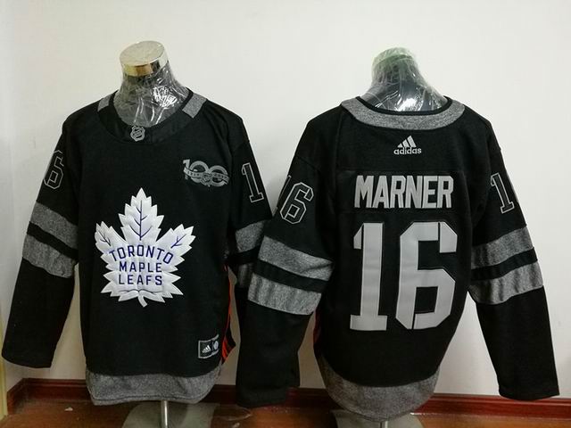 Toronto Maple Leafs 16 Mitch Marner black 2017 Centennial Classic Premier Player men 100th nhl ice hockey  jerseys