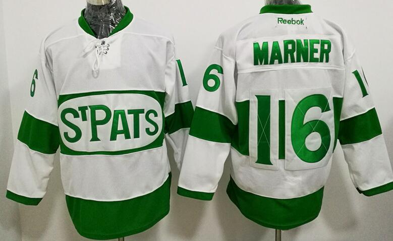 Toronto Maple Leafs 16 Mitch Marner white green men Ice hockey Jersey