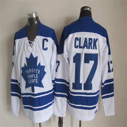 Toronto Maple Leafs 17 Wendel  Clark CCM  white men nhl ice hockey  jerseys