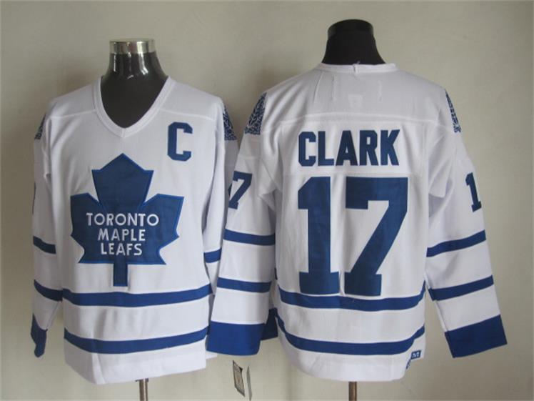 Toronto Maple Leafs 17 Wendel Clark white men nhl ice hockey  jerseys CCM