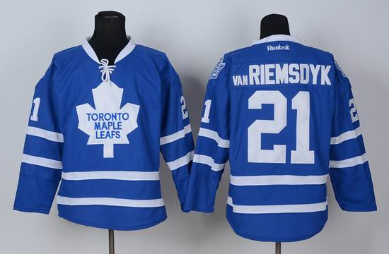 Toronto Maple Leafs 21 VAN RIEMSOYK blue men nhl ice hockey  jerseys