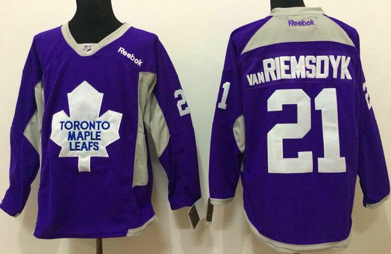 Toronto Maple Leafs 21 van Riemsdyk  purple men nhl ice hockey  jerseys