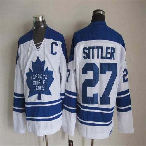 Toronto Maple Leafs 27 Darryl Sittler white men nhl ice hockey  jerseys