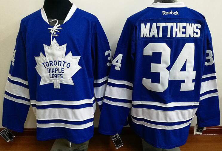 Toronto Maple Leafs 34 Auston Matthews blue men nhl ice hockey  jerseys