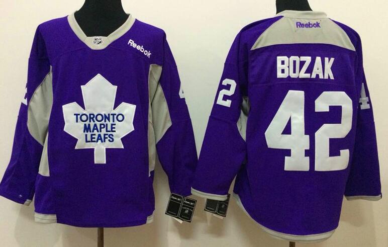 Toronto Maple Leafs 42 Tyler Bozak purple men nhl ice hockey  jerseys