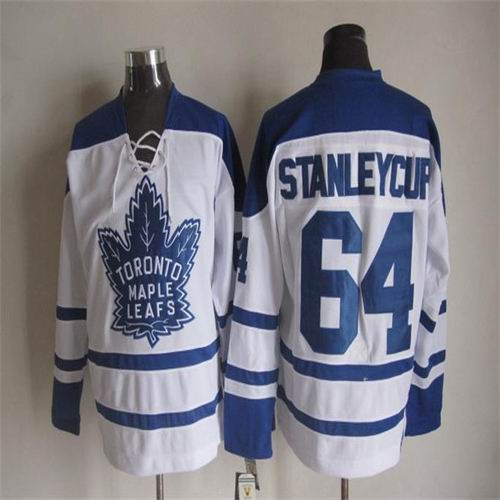 Toronto Maple Leafs 64 Stanley Cup White CCM Throwback Third Stitched men nhl ice hockey  jerseys