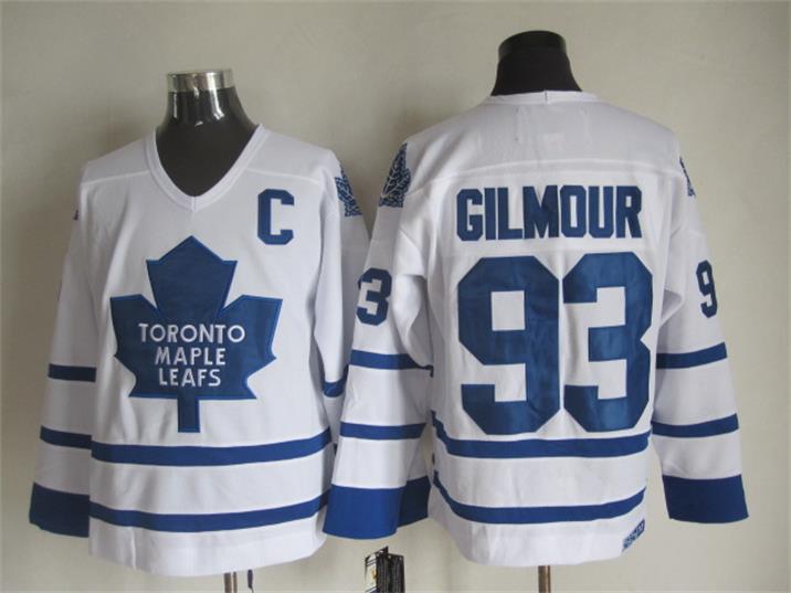 Toronto Maple Leafs 93 Doug GILMOUR white CCM Ice men nhl ice hockey  jerseys