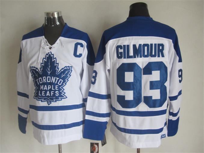 Toronto Maple Leafs 93 Doug GILMOUR white CCM men nhl ice hockey  jerseys