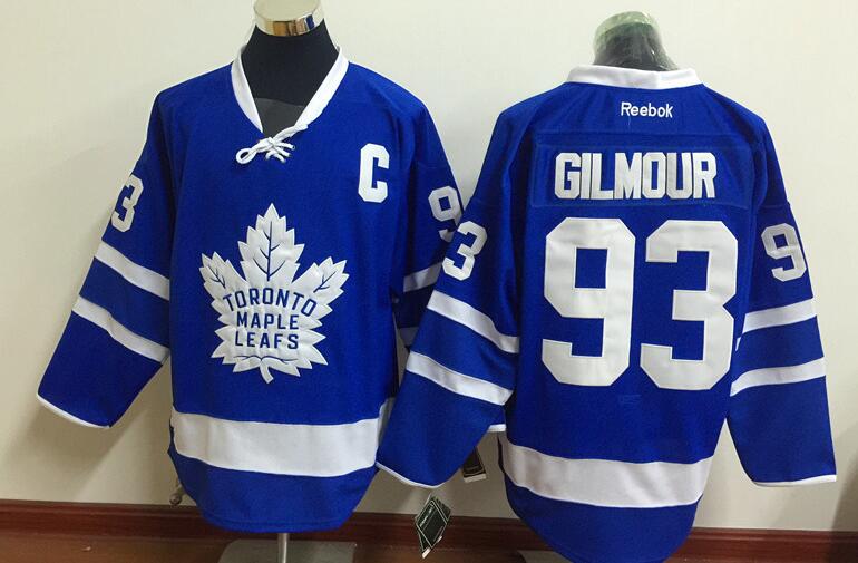 Toronto Maple Leafs 93 Doug Gilmour CCM throwback blue men nhl ice hockey  jerseys