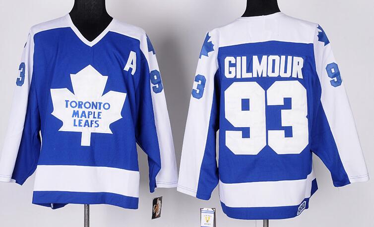 Toronto Maple Leafs 93 GILMOUR blue men nhl ice hockey  jerseys