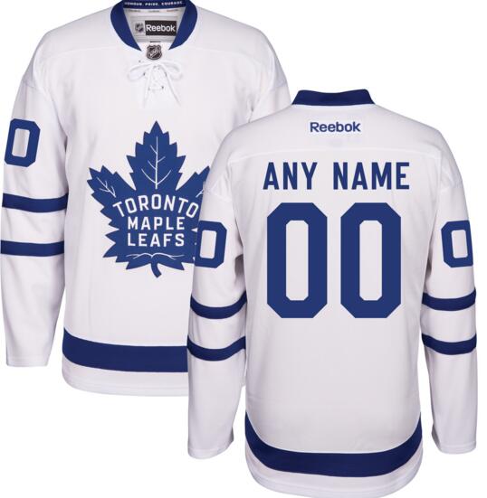 Toronto Maple Leafs Authentic White Road NHL Jerseys Custom any name number