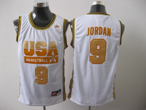 USA World Championship jordan 9 white Adidas men NBA basketball jerseys