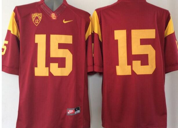 USC Trojans 15 Michael Bowman red men NCAA college Football Jerseys