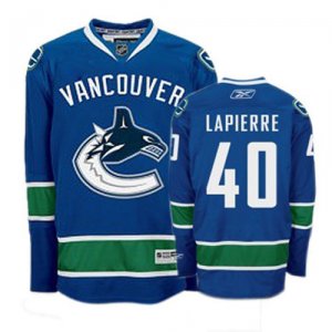 Vancouver Canucks 40 Maxim Lapierre  40 Blue men nhl ice hockey  jerseys