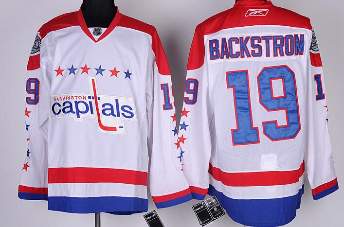 Washington Capitals 19 Nicklas Backstrom White men NHL Jersey