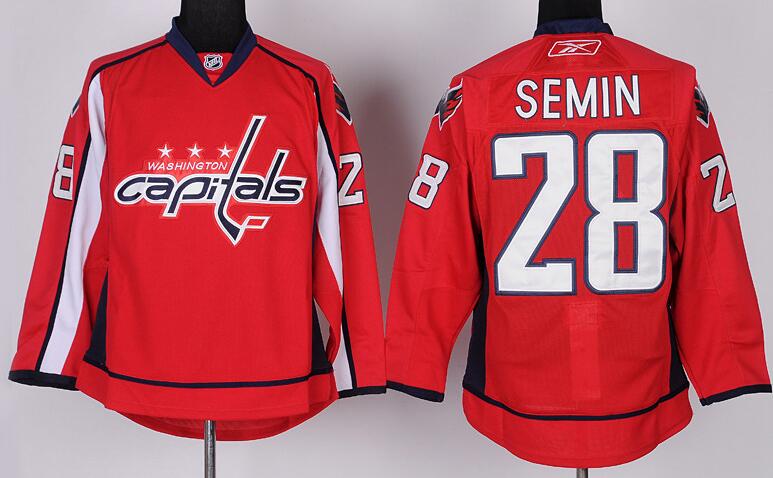 Washington Capitals 28 Alexander Semin red nhl hockey jersey