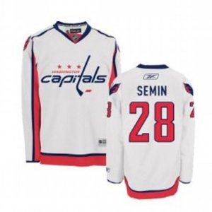 Washington Capitals 28 Semin White men NHL Jersey