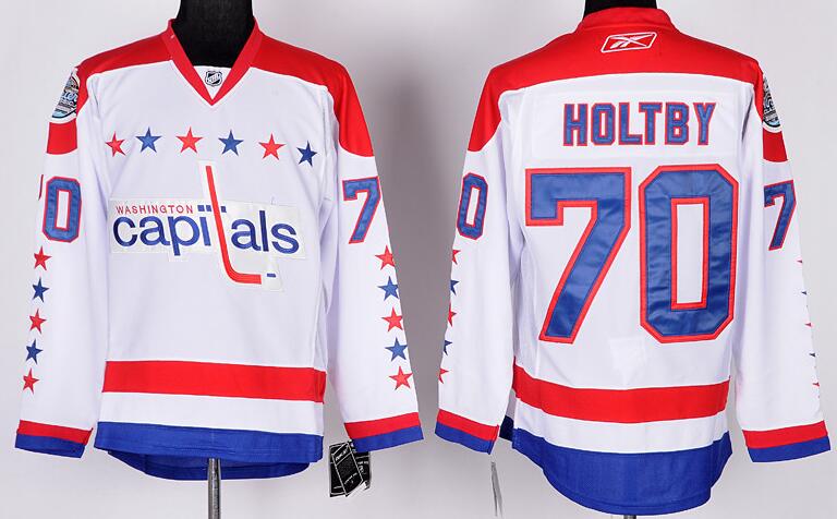 Washington Capitals 70 Braden Holtby White nhl hockey Jersey