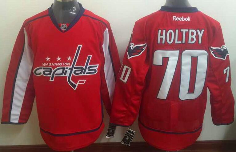 Washington Capitals 70 Braden Holtby red ice hockey Jerseys