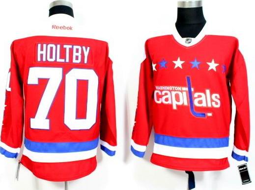 Washington Capitals 70 Braden Holtby red men ice hockey Jerseys