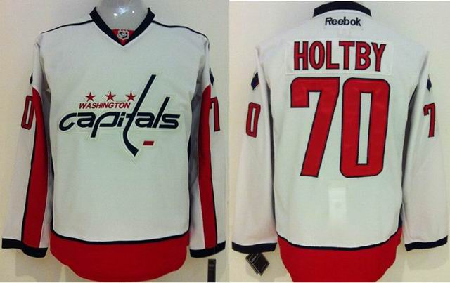 Washington Capitals 70 Braden Holtby white  hockey Jerseys