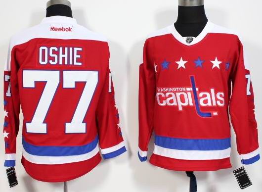 Washington Capitals 77 T.J Oshie red men hockey Jersey