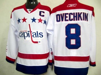 Washington Capitals 8 Alex Ovechkin White WINTER CLASSIC NHL Jerseys