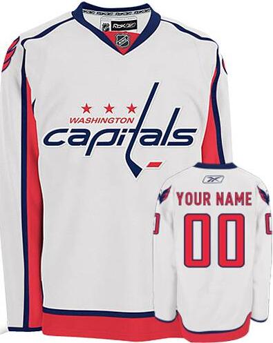 Washington Capitals Authentic White Road NHL Jersey Custom any name number