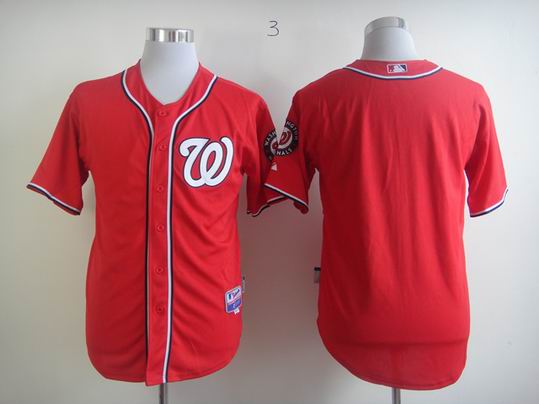 Washington National blank Red MLB Jerseys
