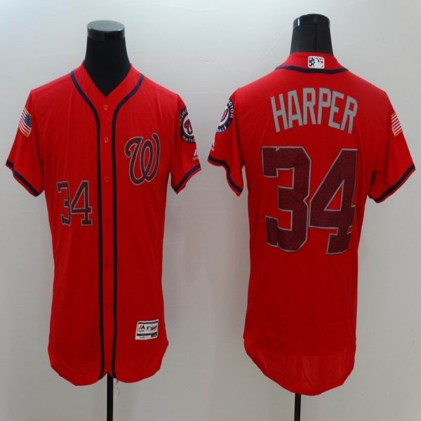 Washington Nationals #34 Bryce Harper red Flexbase Authentic Collection Jersey(1)